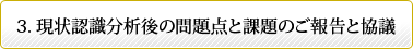 現状認識分析後の問題点と課題のご報告と協議